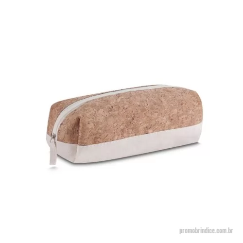 Nécessaire personalizado - Necessaire em algodão 140g/m2 cru com detalhe em cortiça.