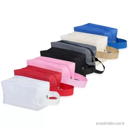 Nécessaire personalizado - Nécessaire confeccionada em nylon 600 com alça de mão.