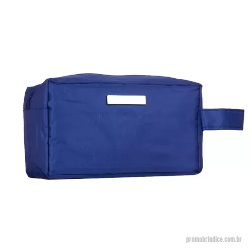 Nécessaire personalizado - Nécessaire de pvc resistente à água com plaquinha metálica fixa.