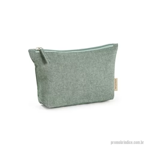 Nécessaire personalizado - Bolsa multifunções em 70% algodão reciclado e 30% poliéster reciclado (140 g/m²). Interior com forro 100% algodão