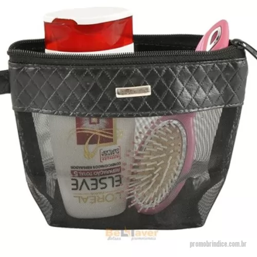 Nécessaire personalizado - Necessaire confeccionada em couro ecologico com transparencia em cristal, em todas as cores e tamanhos a definir.