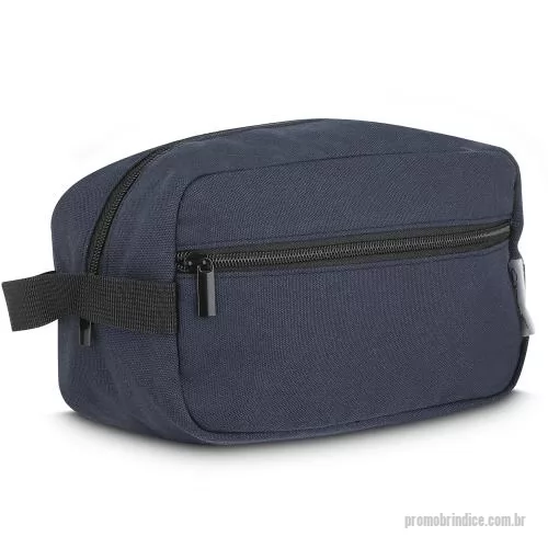 Nécessaire personalizado - Nécessaire em algodão reciclado 340 g/m2 e interior de poliéster 210D.