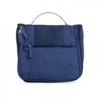 Necessaire organizadora em tecido nylon Oxford, possui bolso frontal e alça superior, parte interna com gancho plástico; bolso interno superior em nylon e bolso de tela ambos com zíper; bolso inferior aberto de tela com 4 divisões de bolsos também em tela. Perfeita para lhe acompanhar em viagens e até mesmo transportar seus itens pessoais do dia a dia com organização e praticidade.