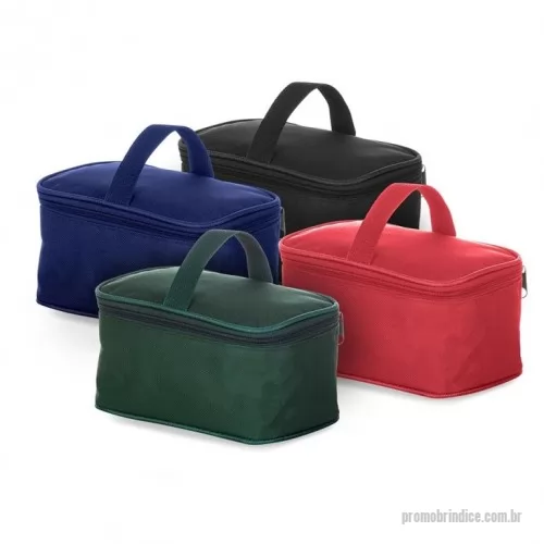 Nécessaire térmica personalizado -  Bolsa térmica 2,6 litros em nylon com alça para mão, parte interna com revestimento térmico e acompanha plaquinha para personalização avulsa.