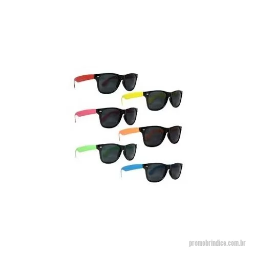 Óculos de Plástico personalizados - Óculos de plástico em duas cores, gravação nas hastes em silk. Proteção 400 UV.