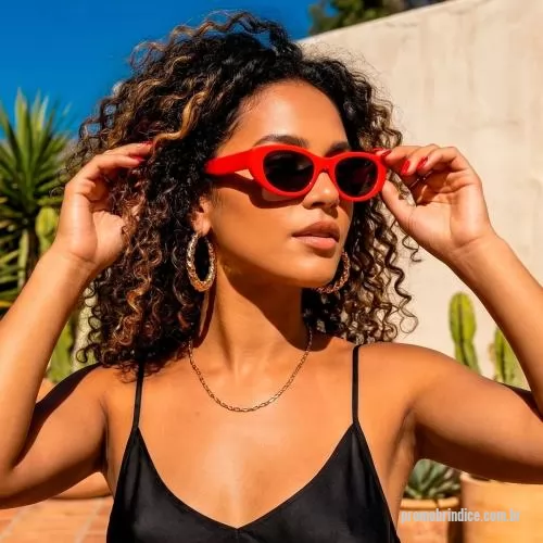 Óculos de sol personalizados - Óculos de sol modelo retrô com proteção UV 400, produzidos em polipropileno, com peso de 21 gramas, largura de 14,5 cm, altura de 4,0 cm e haste aberta de 15,0 cm, oferecendo estrutura leve, resistente e confortável para uso prolongado. Seu design cl