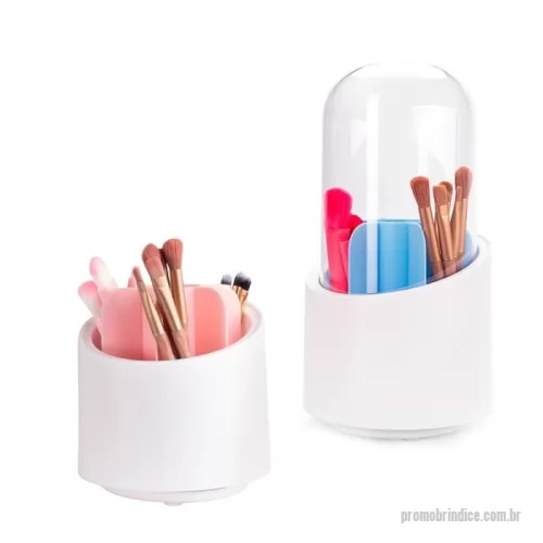 Organizador personalizado - O organizador de pincéis de maquiagem possui uma base giratória de 360°, proporcionando acesso fácil e rápido às ferramentas de beleza. Sua capa transparente é impermeável e à prova de poeira, protegendo os pincéis contra danos e permitindo a visualização clara de cada item, facilitando a seleção do pincel ou cosmético desejado.