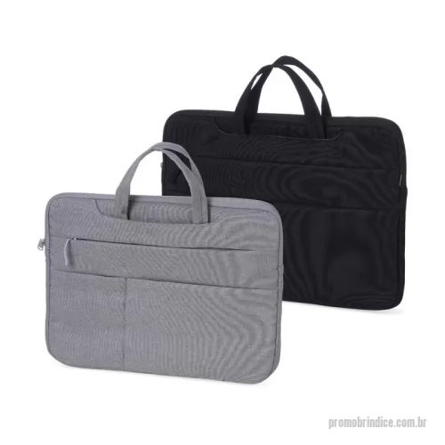 Pasta executiva personalizada - Pasta executiva para notebook 15 polegadas. Confeccionada em poliéster a pasta tem o compartimento principal com o interior aveludado para maior proteção do notebook, além de 6 compartimentos externos e uma alça para encaixe em mala de viagem.