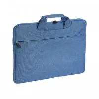 Pasta para notebook 15’6 em poliéster resistente à água com dois compartimentos, sendo o principal para notebook e o outro frontal. Contém interior forrado e almofadado, alça para encaixe em malas de viagem e acompanha alça transversal.