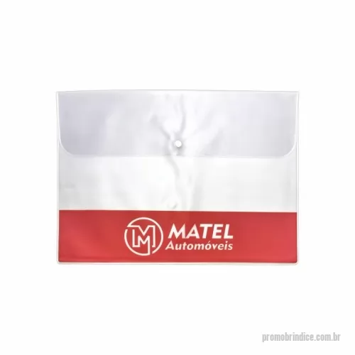Pasta malote em PVC personalizada - Pasta Malote com botão - PVC - Medida: 37x27