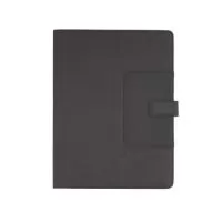 Pasta convenção com bloco para anotações. Pasta confeccionada em material sintético, possui fecho imantado com plaquinha emborrachada, “bolso” interno para arquivar documentos, suporte para cartões, celulares e caneta, além de um bloco com folhas brancas pautadas de aproximadamente 22 folhas.  Altura :  31 cm  Largura :  24,5 cm  Espessura :  2,1 cm