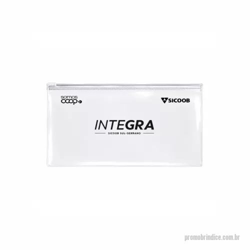 Pasta zip zap personalizada - Estojo Zip Zap Personalizado – Material em PVC – Medida 27x14 cm – Solda Reforçada – Cursor Plástico – Logo de sua preferência.