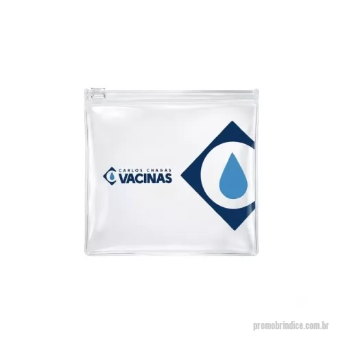 Pasta zip zap personalizada - Estojo Zip Zap Personalizado – Material em PVC. Medida 15x15 cm – Solda Reforçada – Cursor Plástico – Logo de sua preferência.