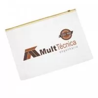 Pasta zip zap, personalizada, solda opção de material  Pvc camurça /Pvc cristal / Pvc alklear