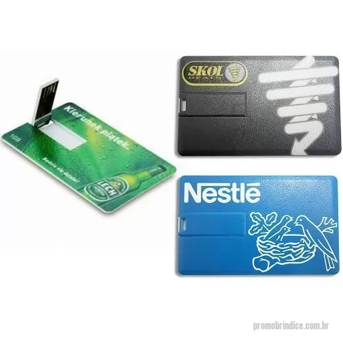 Pen Card personalizado - Pen Drive modelo Cartão (pencard). Tamanho semelhante à um cartão de crédito. 4GB, 8GB. Personalização frente e verso DIGITAL. Sem limite de cores.