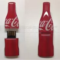 Pen Drive Estilizado em Acrílico, Modelo Garrafa, Gravação em Etiqueta Resinada de Alta Qualidade 4 e 8 Gb