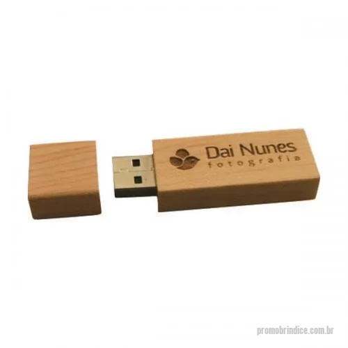 Pen Drive ecológico personalizado - PEN DRIVE DE BAMBU RETANGULAR - 8 GB