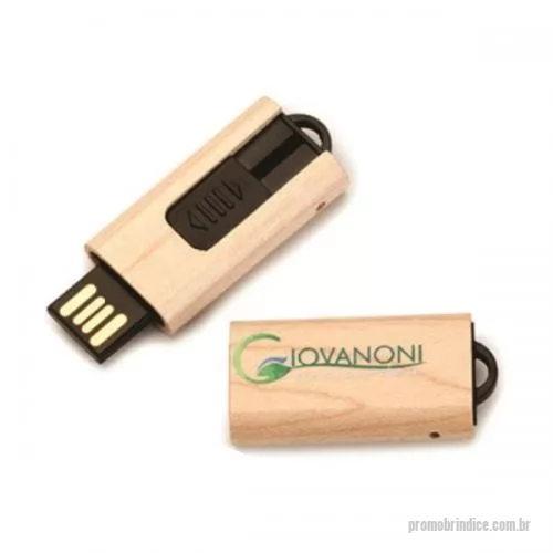 Pen Drive ecológico personalizado - PEN DRIVE DE BAMBU RETRÁTIL - 4 GB