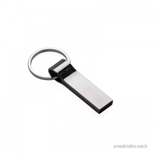Pen Drive personalizado - Pen drive metálico com pintura grafite espelhado e chaveiro.