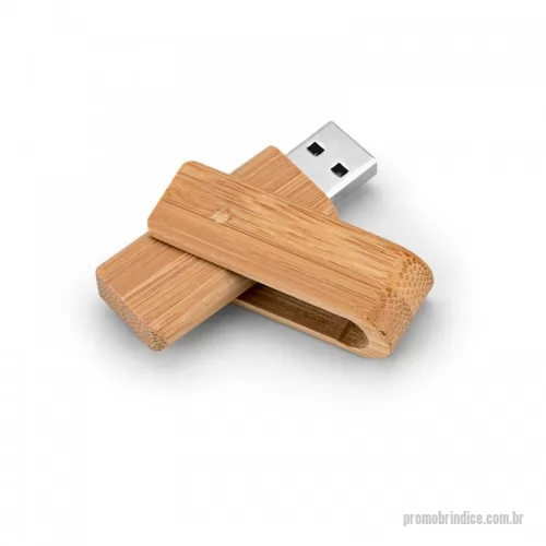 Pen Drive personalizado - Pen Drive Bambu Girat?rio 8GB