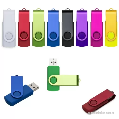 Pen Drive personalizado - Pen Drive SM Girat?rio Color - 4GB