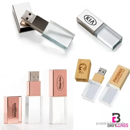 Pen Drive personalizado - Pen drive Vidro 