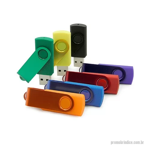 Pen Drive personalizado - Disponíveis em grande variedade de cores, os pendrives coloridos para brindes são os brindes certos para ações promocionais em feiras e eventos que qualquer tipo de segmento. Fabricados em material de alta resistência, os pendrives coloridos para bri