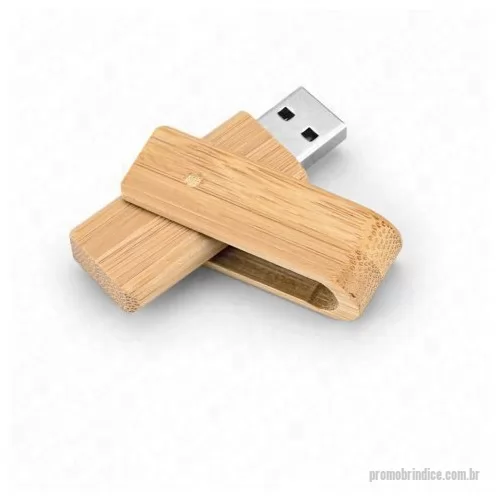 Pen Drive personalizado - Pen drive em bambu com capacidade de 8GB. 59 x 19 x 12 mm. GRAVAÇÃO: Laser ou Tampografia 1 a 4 cores, medidas aproximadas 30 x 10 mm