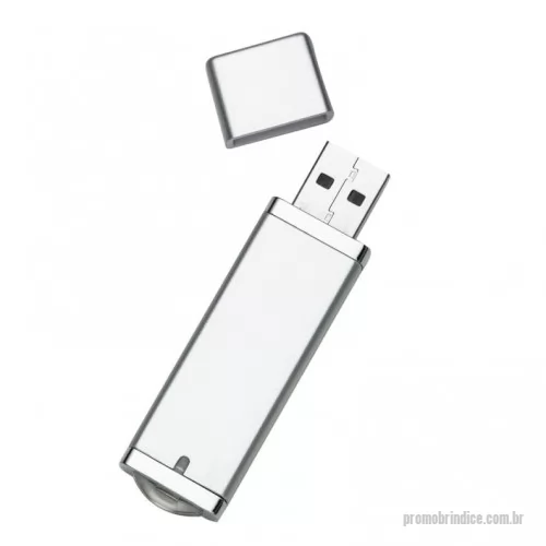 Pen Drive personalizado - Pen drive Super Talent em plástico resistente, corpo cinza com detalhes prata. Possui tampa e ao conectar no USB uma luz irá acender na parte inferior. 4GB, 8GB, 16GB, 32GB, 64GB.