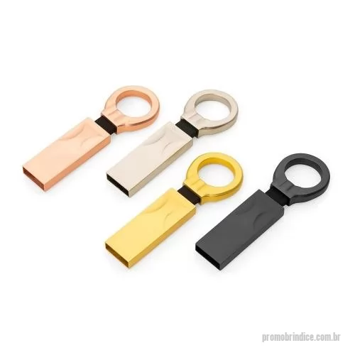 Pen Drive personalizado - Pen drive de alumínio com acabamento fosco e argola para chaveiro, disponível nas capacidades de 4GB, 8GB, 16GB E 32GB.