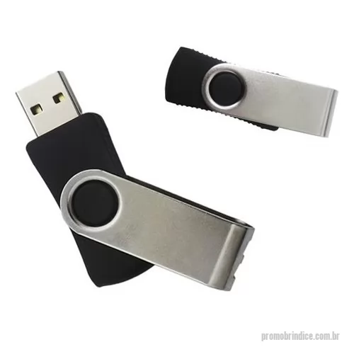 Pen Drive personalizado - Pen Drive 4 GB, capa protetora de metal e corpo de plástico resistente.