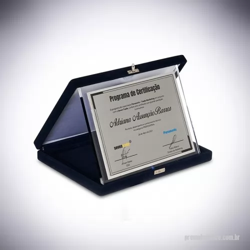 Placa comemorativa acrílica personalizada - A placa de homenagem da PANASONIC, feita em acrílico com sobreposição de aço escovado, foi criada para celebrar os colaboradores que se destacaram em suas áreas durante o ano em um evento interno da empresa.  Este reconhecimento personalizado destaca as conquistas dos funcionários, combinando elegância e durabilidade com informações detalhadas gravadas, ideal para demonstrar apreço e valorizar o desempenho excepcional.  Celebre o sucesso de sua equipe com placas de acrílico personalizadas da AD Plastic, perfeitas para reconhecer e homenagear os talentos da sua empresa.