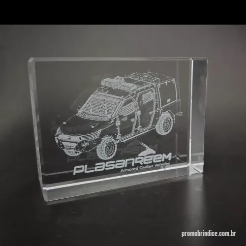 Placa comemorativa de cristal ou vidro personalizada - Placa de cristal com gravação a laser interna