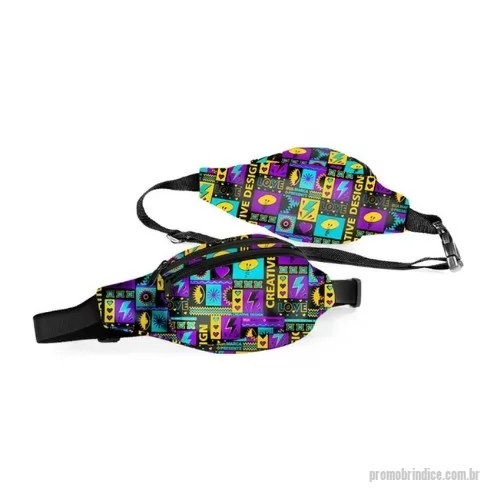 Pochete personalizado - Pochete sublimada confeccionada em poliéster, desenvolvida para uso prático e personalização total. Permite aplicação de imagens, cores e composições exclusivas em toda a sua superfície, garantindo liberdade criativa e identidade visual única. Possui compartimento principal com zíper e alça ajustável que proporciona conforto e mobilidade. Indicada para uso diário, eventos, academias e ações promocionais.