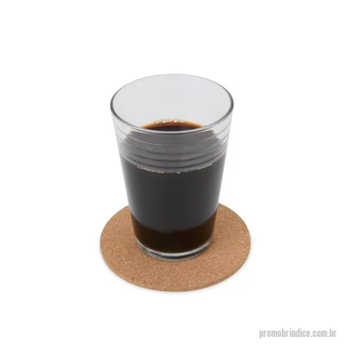 Porta caneca personalizada - Porta-copos feito em cortiça com design sustentável e rústico, protege as superfícies contra líquidos e manchas.