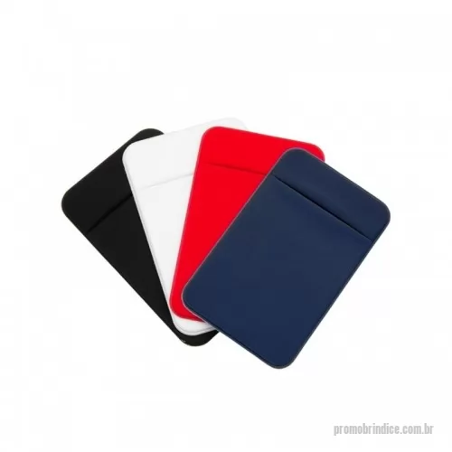 Porta cartão de crédito personalizada - Adesivo porta cartão para celular, basta remover o selo traseiro e colar a parte adesivada no celular. Material em elastano (lycra). Cores Disponívies: Azul Escuro, Preto e Vermelho