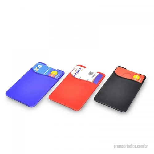 Porta cartão personalizada - Porta Cartão Silicone para Celular