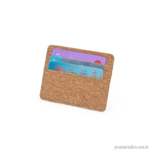Porta cartão personalizada - Porta cartões feito de cortiça, nosso porta-cartão conta com sete compartimentos: três de cada lado e um principal ao centro