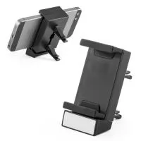 Porta celular para carro em ABS. Realize sua viagem com seu celular em segurança, com clipe para fixação na área de ventilação do seu carro. 40 x 78 x 25 mm