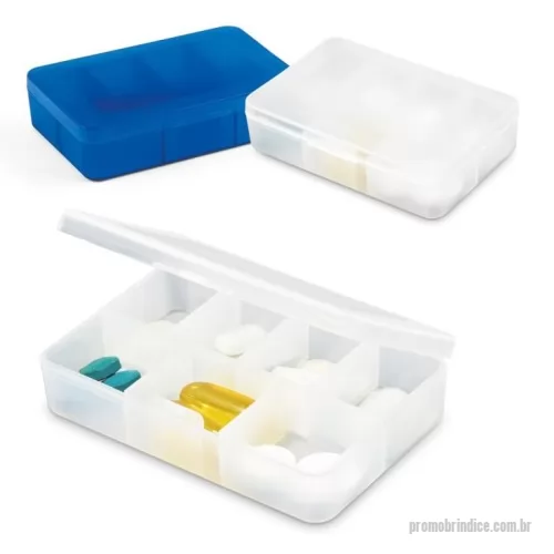 Porta comprimido personalizada - Porta comprimidos com tampa e 7 divisórias, ideal para separar pelos dias da semana. Certificação EU Food Grade. 85 x 55 x 20 mm