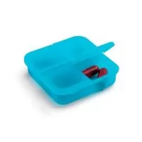 Organizador de Comprimidos para Brindes, Dimensões 60 x 60 x 18 mm, Cores Preto, azul, vermelho, branco, amarelo, laranja, rosa, azul claro, verde claro e roxo