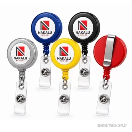 Porta crachá personalizada - **Sobre o Produto**  O **Porta Crachá Retrátil Personalizado** é uma solução prática e profissional para facilitar o uso diário de crachás em empresas, hospitais, escolas, eventos e instituições.  Produzido em plástico resistente, possui sistema retrátil com cordão de nylon de alta resistência, permitindo acesso rápido ao crachá sem a necessidade de removê-lo do uniforme. Conta ainda com presilha metálica traseira para fixação segura e alça plástica com botão para encaixe do crachá.  **Destaques do Produto**  * Sistema retrátil com recolhimento automático * Cordão em nylon resistente * Presilha metálica para fixação * Alça com botão para prender o crachá * Disponível em cores leitosas e translúcidas * Personalização em DTF UV de alta qualidade  **Personalização**  Personalize com logotipo, nome, evento ou arte exclusiva através de **DTF UV**, garantindo cores vibrantes, excelente definição e maior durabilidade.  **Especificações Técnicas**  * Material: Plástico resistente * Sistema: Re