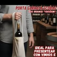 Porta Garrafa Ecobag 210 gramas - medidas 15x32cm