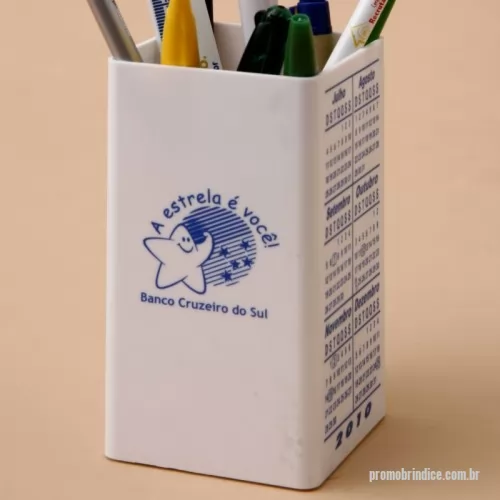 Porta lápis e caneta personalizada - 