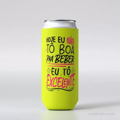 Porta lata de neoprene personalizada - Porta Lata  de Cerveja 269ml, Confeccionado em NEOPRENE de 3 mm de espessura esse porta latas é feito para latinhas de 269ml. A alta qualidade do material faz com que este seja um brinde resistente, durável e a propriedade térmica do neoprene mantém a temperatura por curtos períodos de tempo