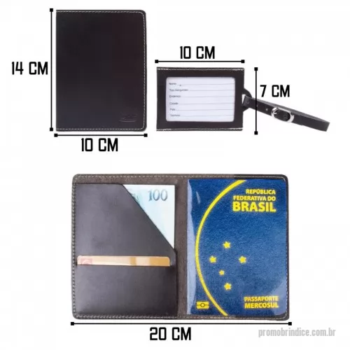 Porta passaporte personalizada - Porta passaporte desenvolvido em couro legítimo ou sintético premium mais Tag de identificação para a sua mala de viagem. 