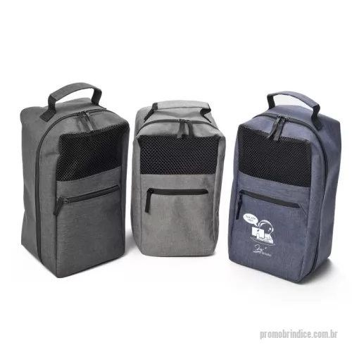 Porta tênis ou chuteira personalizada - Porta Tênis em tecido nylon com bolso frontal e alça de mão.