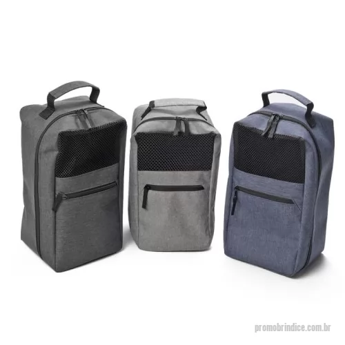Porta tênis ou chuteira personalizada - Porta Tênis em tecido poliéster 300D com bolso frontal e alça de mão.