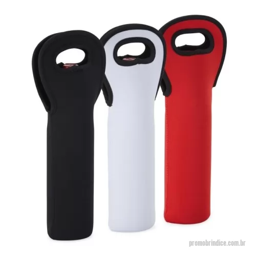 Porta vinho personalizada -  Porta-garrafas em neoprene isotérmico.