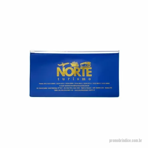 Porta voucher personalizada - Estojo zipzap PVC - Personalizado - Medida 27x14